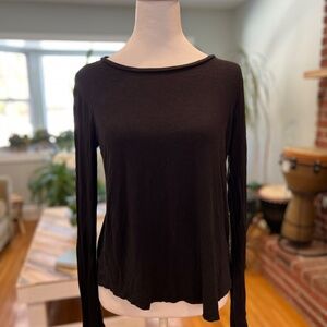 Black Aeropostale Super Soft Crewneck Long Sleeve Tee Size Small